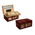 The Valencia 120 Count High Gloss Humidor with Beveled Glass